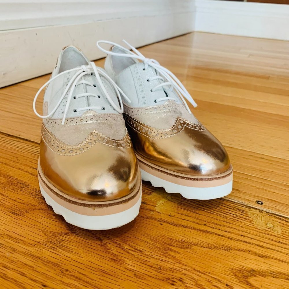 Mephisto Women's Yael Oxford Sparkle Leather Walking Sneakers Shoes 8.5 - Picture 2 of 13